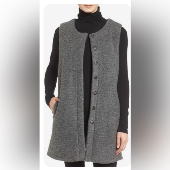 Pleione Jackets & Blazers - Pleione Snap Front Long Vest